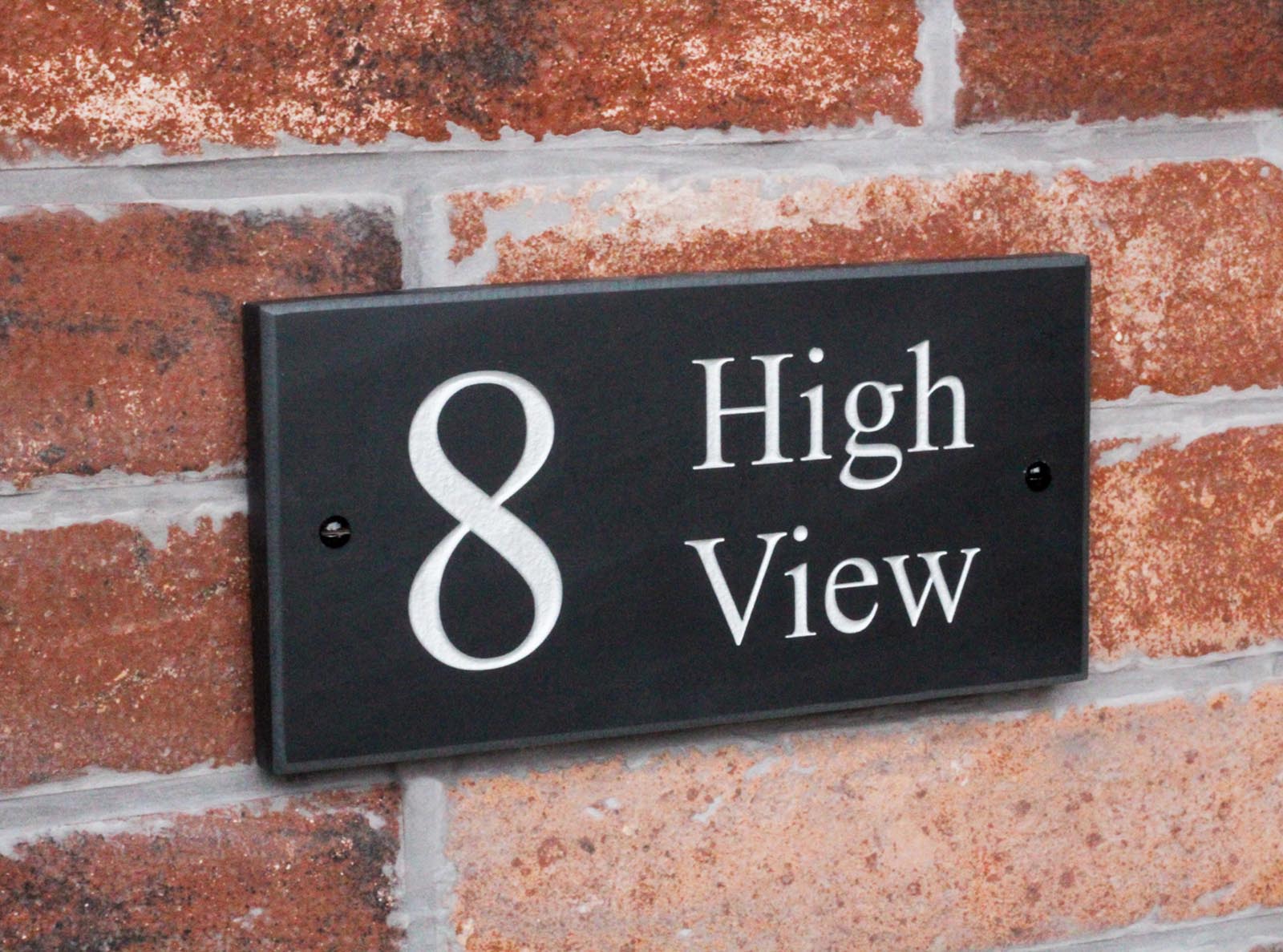Hand made Welsh slate house sign 100mm x 200mm