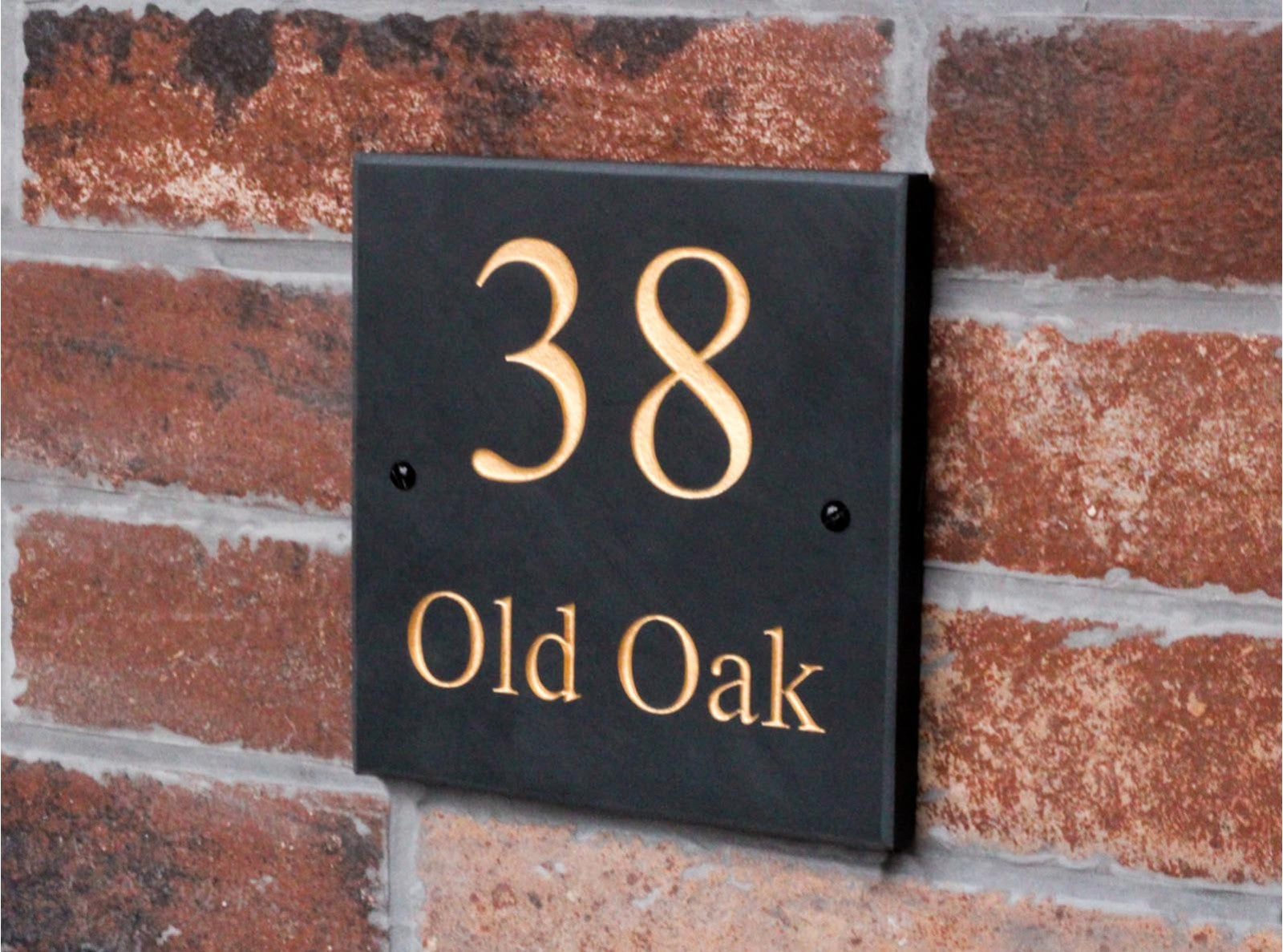 Hand made Welsh slate house sign 150mm x 150mm