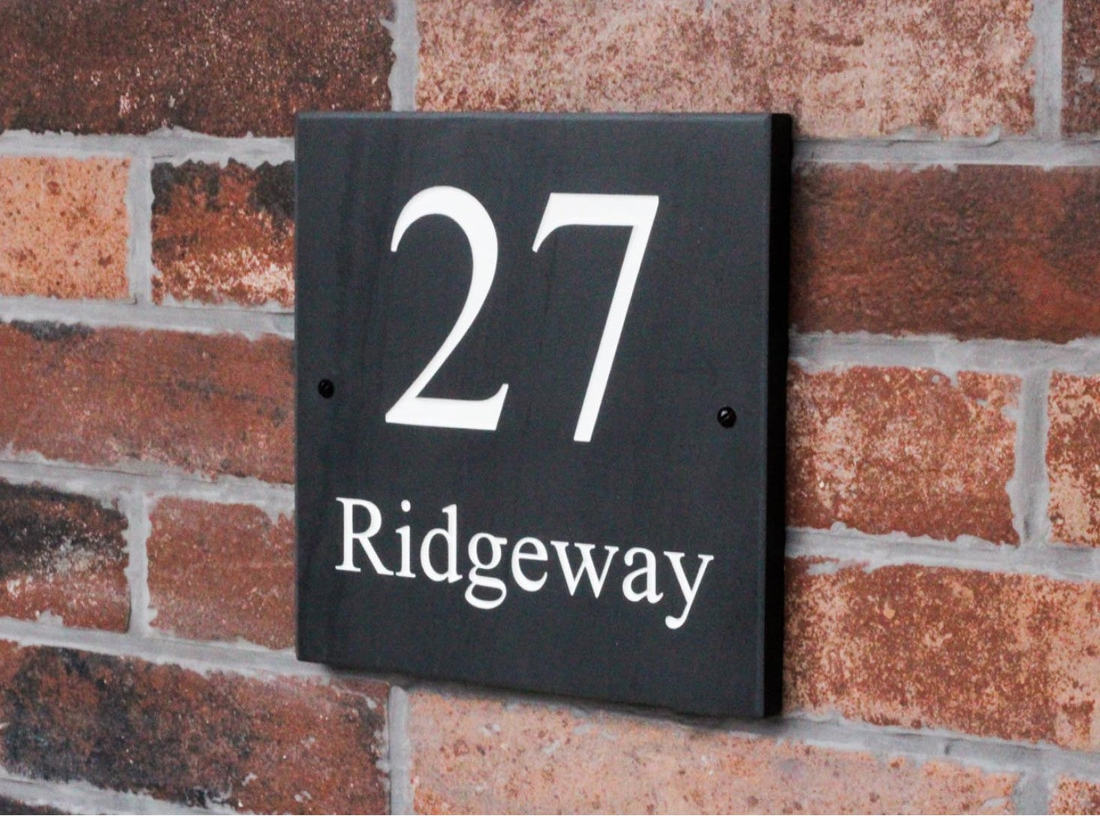 Hand made Welsh slate house sign 200mm x 200mm