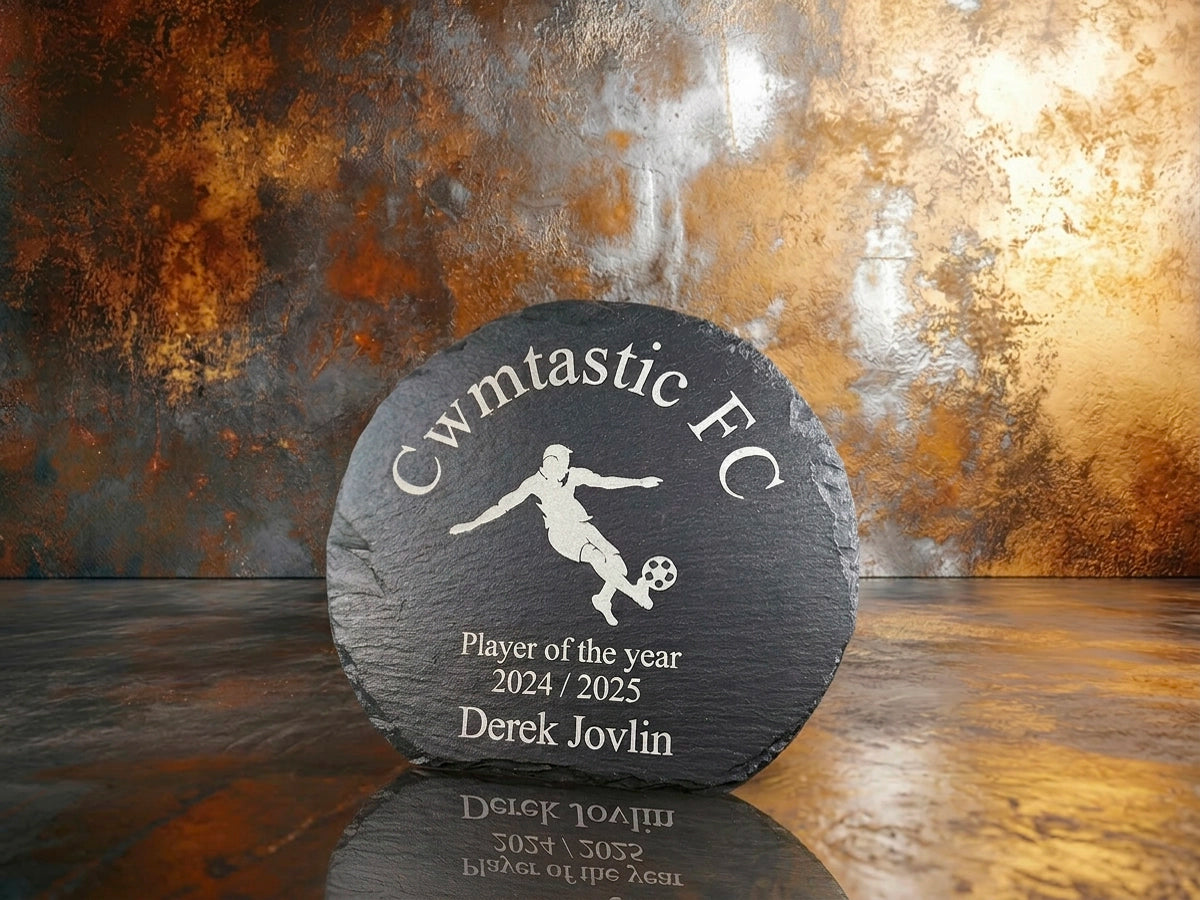 Welsh Slate Football trophy Large