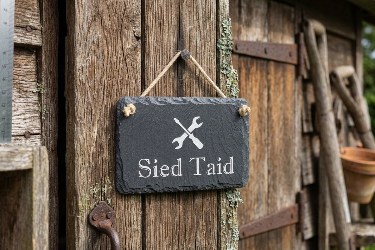 Sied Taid Shed Sign