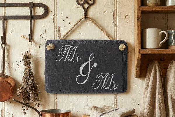 Mr & Mr Slate Wedding Sign