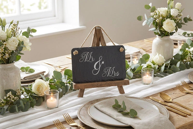 Mr & Mrs Welsh Slate Sign