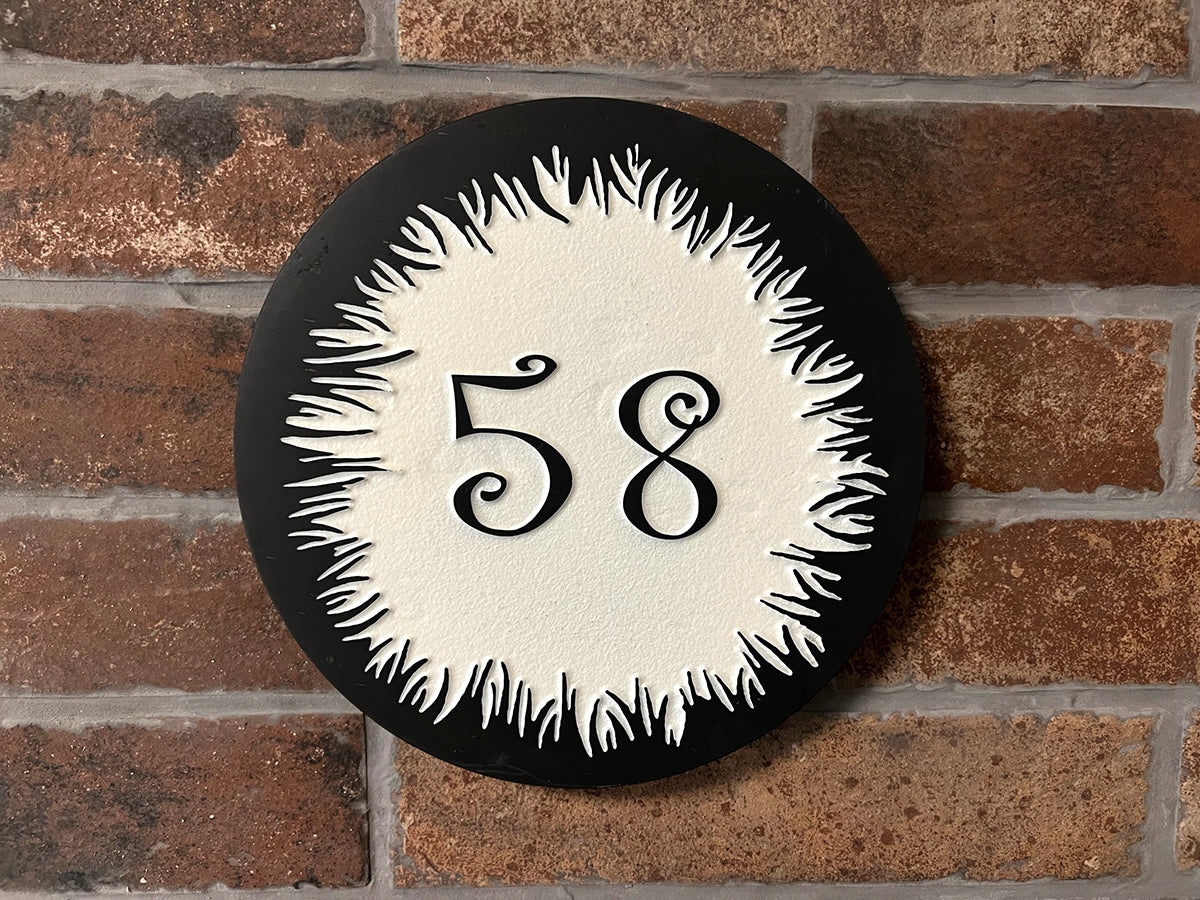 Grass Round House Sign 200mm