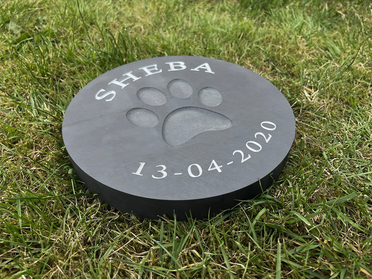 Welsh Slate Round Memorial 240mm