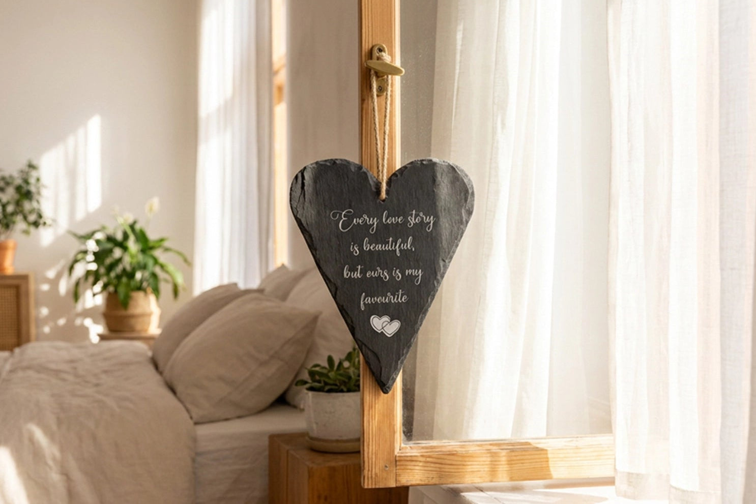 Love Story Slate Heart