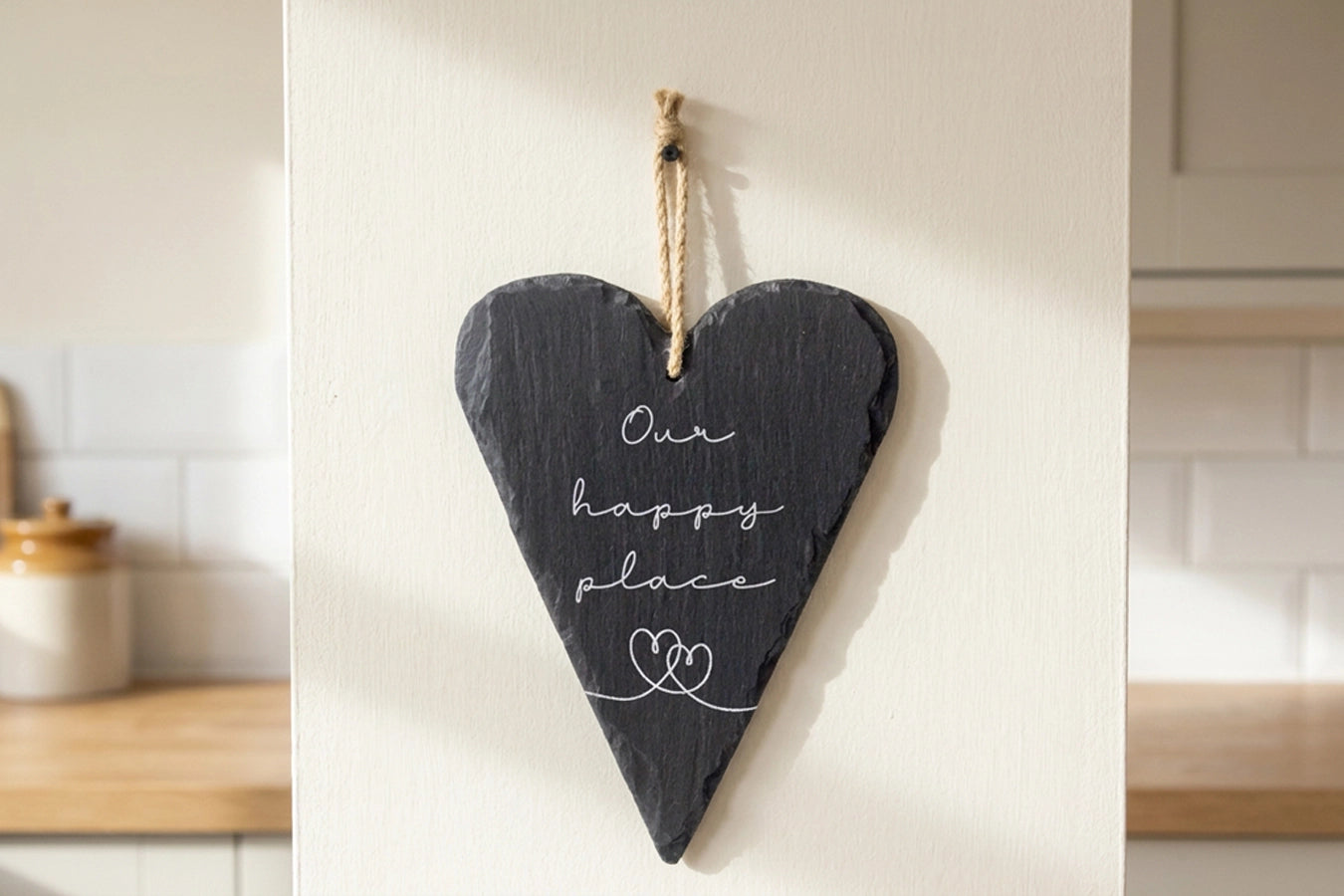 Our Happy Place Slate Heart