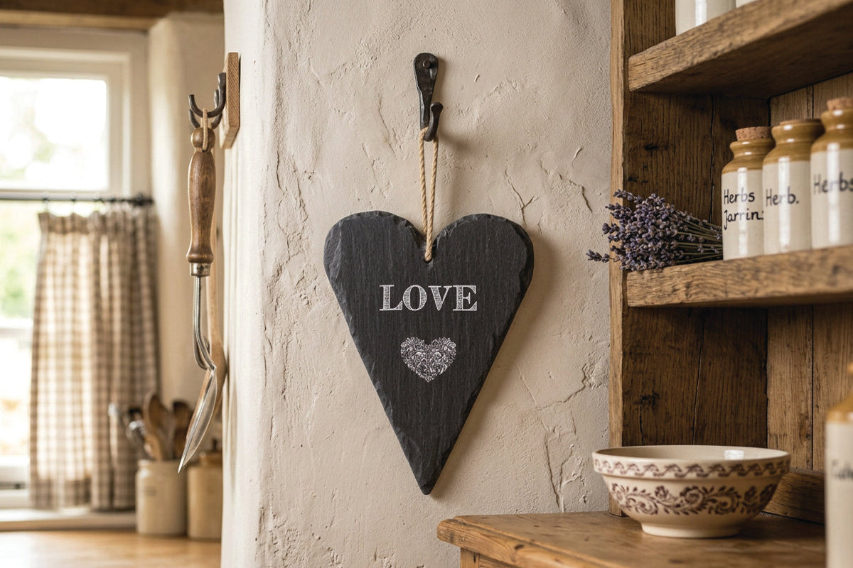 Love Large Slate Heart