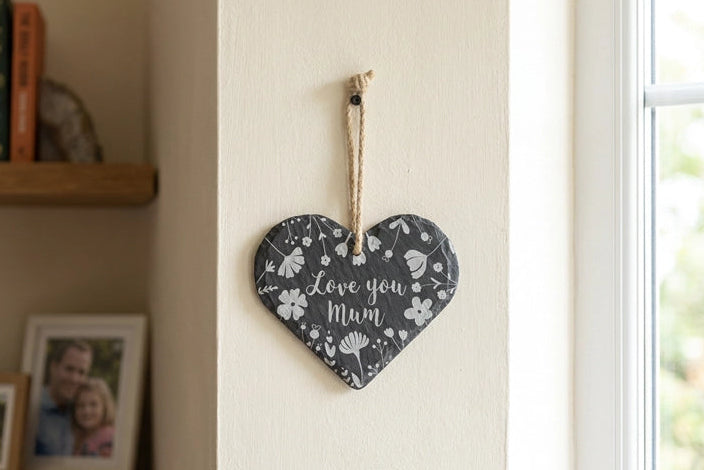 Love You Mum Slate Heart
