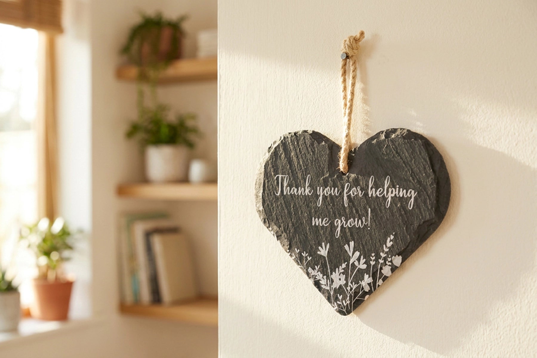 Thank You For Helping Me Grow Slate Heart