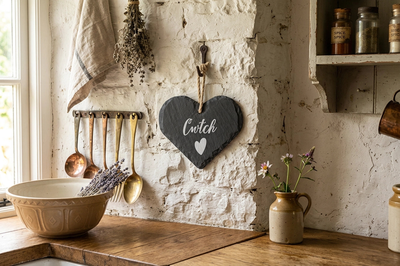 Cwtch Medium Welsh Slate Heart