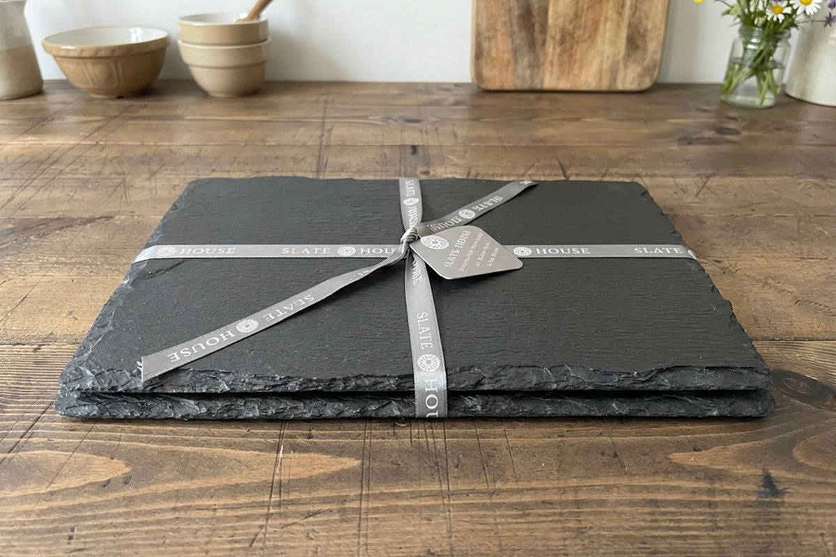 2 x Square Welsh Slate Placemats