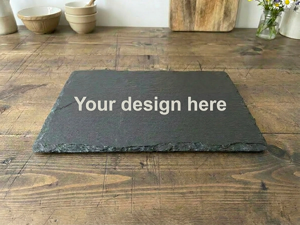 Personalised Square Welsh slate Placemat / Cheese board