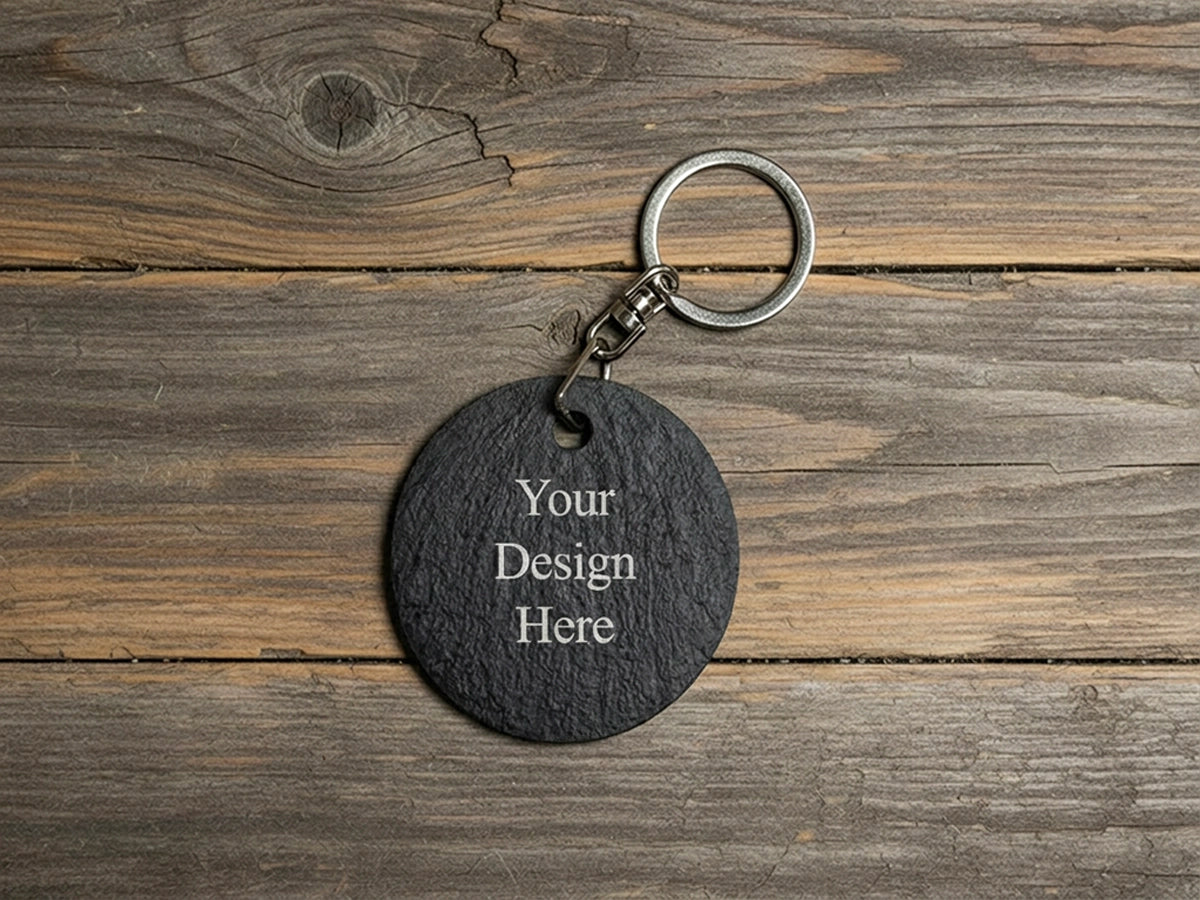 Personalised Welsh Slate Key Ring