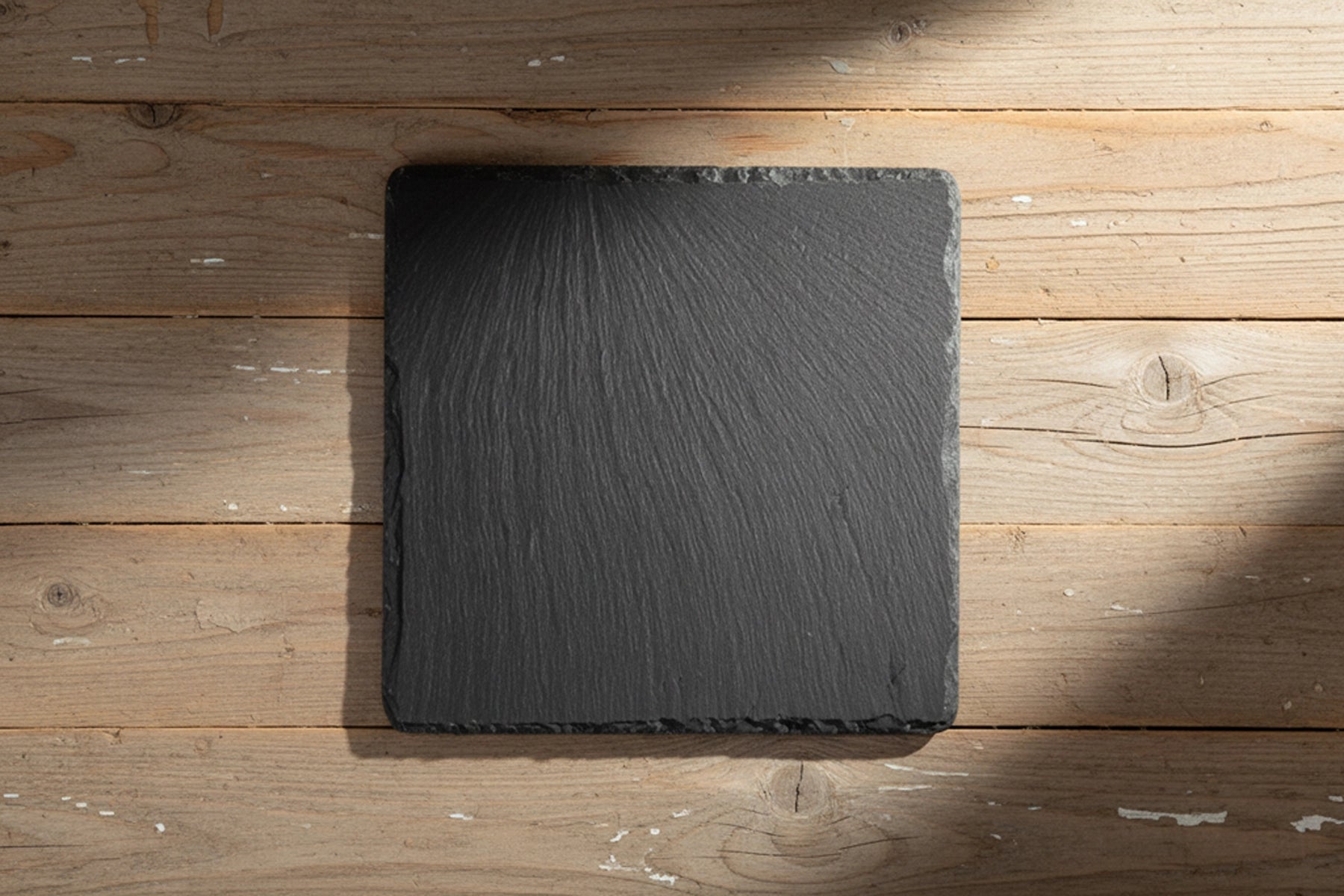 Square plain Welsh slate cheese board