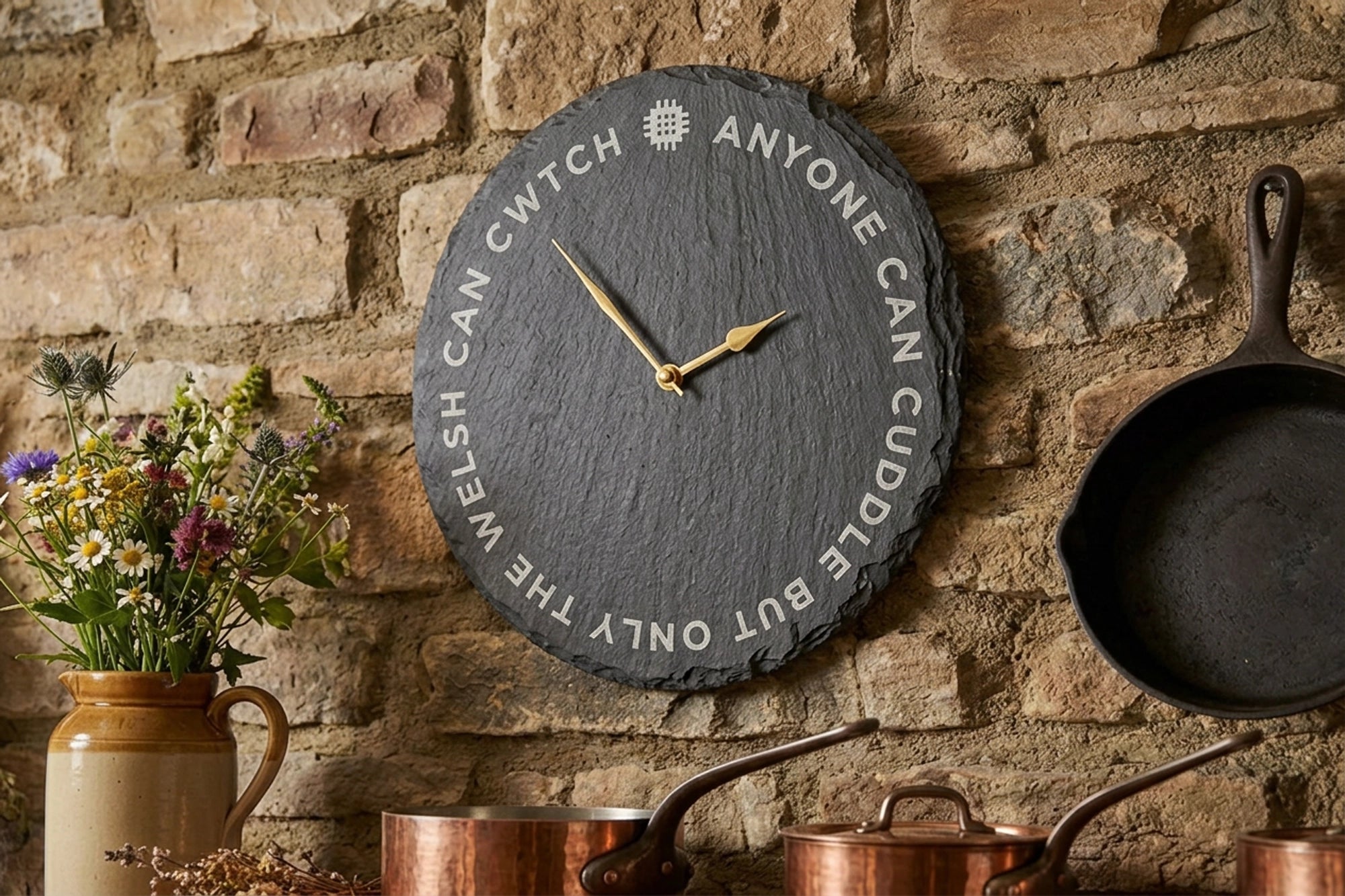 Welsh Slate Wall Clock | Cuddle