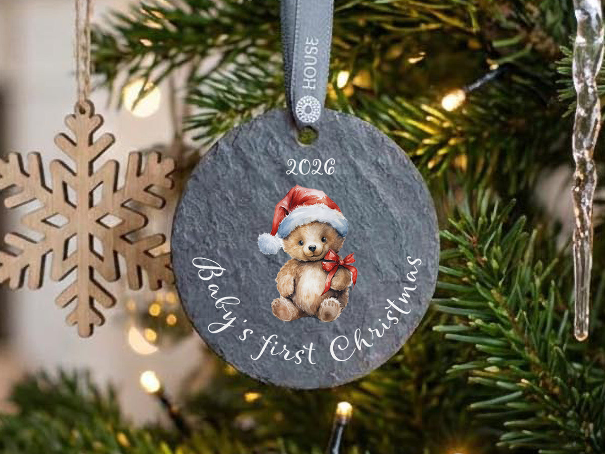 Baby's First Christmas Decoration Red