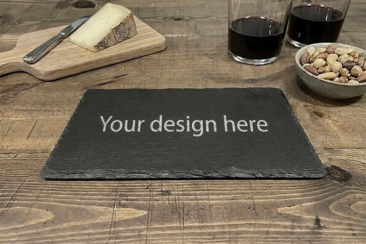 Personalised Welsh slate placemat / cheese board