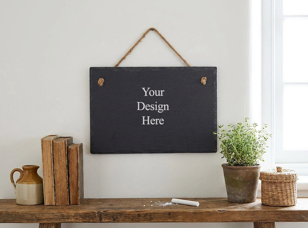 Personalised Welsh Slate Memo board - Small Landscape