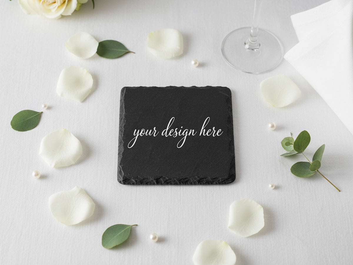 Personalised Welsh Slate Square Coaster