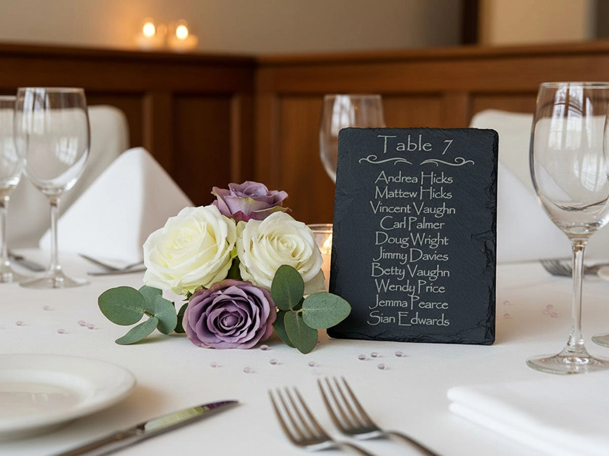 Welsh Slate Table Planner - Portrait
