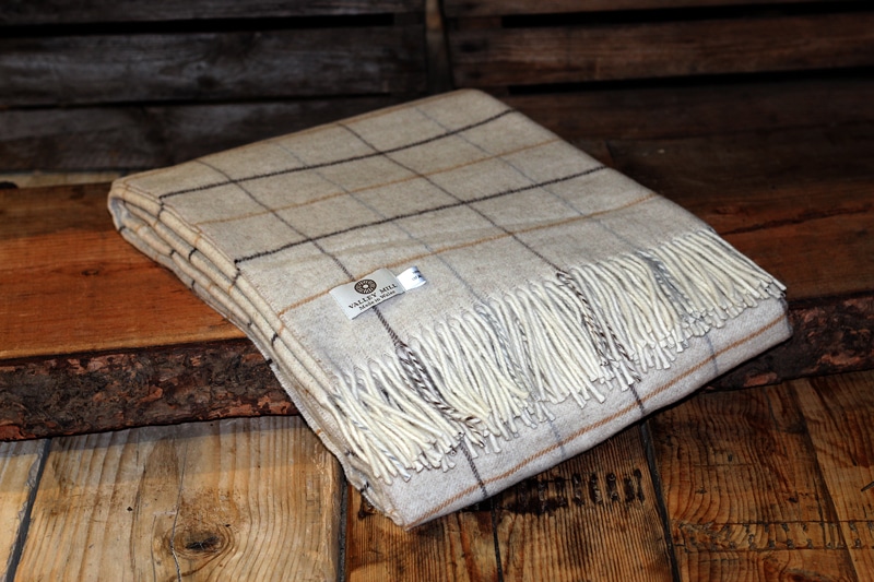 Slate House Merino Wool Throw in Natural