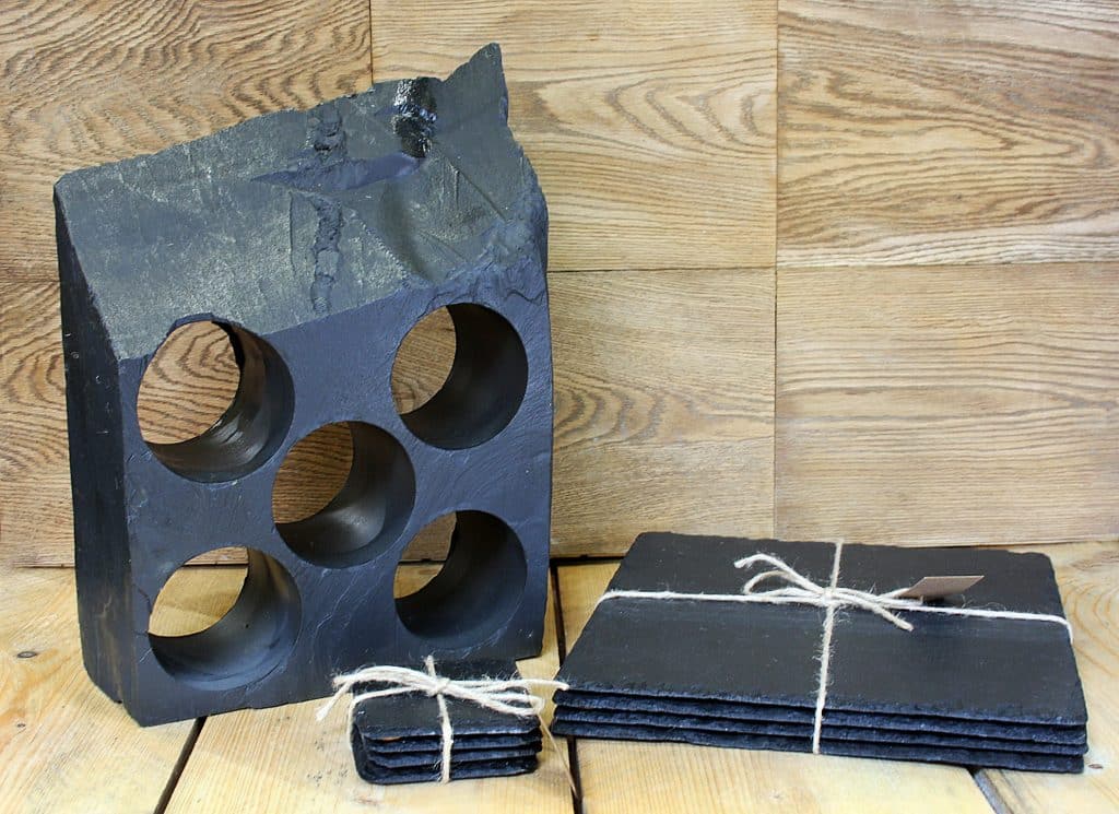 Welsh Slate Place Mats, Coasters and Wine Rack