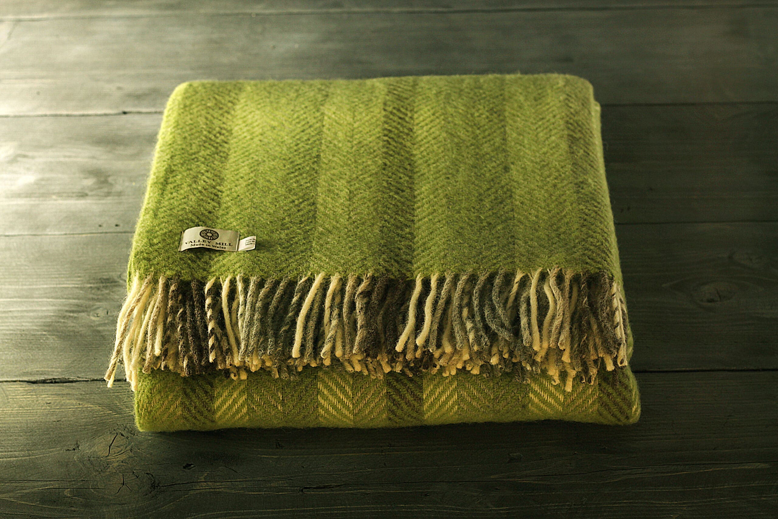 Tweedmill Green Stripe Throw
