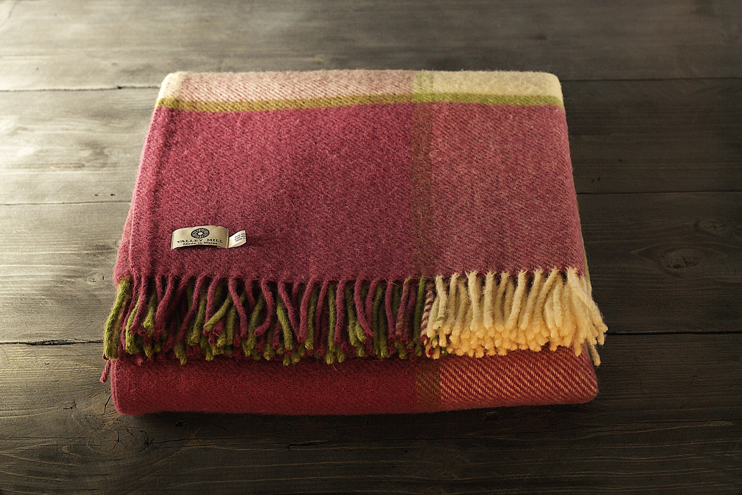 Block Check Raspberry Throw