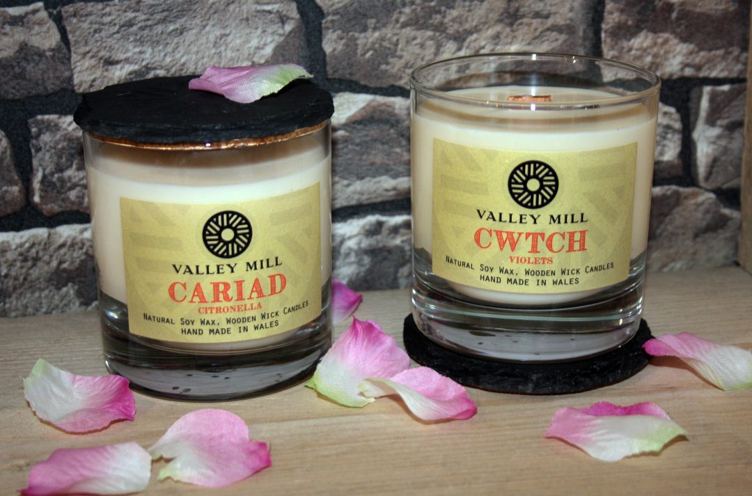 Slate House Valentine's day Cwtch & Cariad soy wax candles