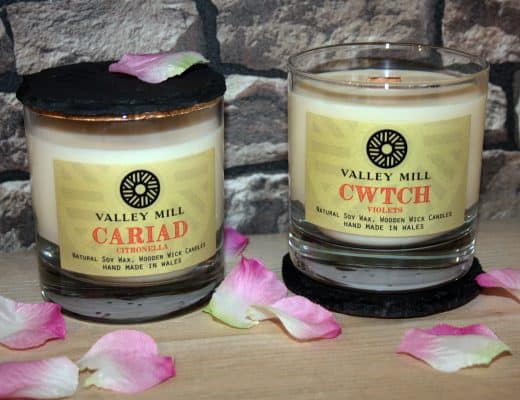 Slate House Valentine's day Cwtch & Cariad soy wax candles