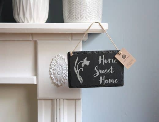 Welsh Slate 'Home Sweet Home' hanging sign
