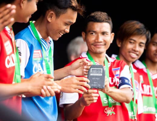 Homeless World Cup Welsh Slate Trophies