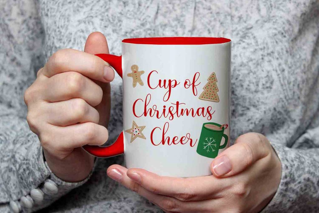 Red Cup Of Christmas Cheer Ceramic Christmas Mug
