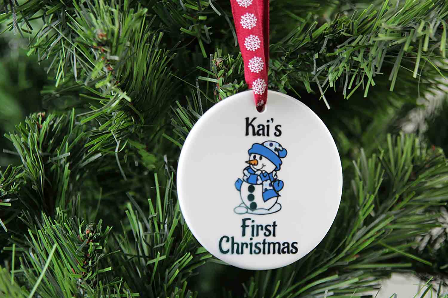 Personalised Baby's First Christmas Ceramic Christmas Tree Decoration