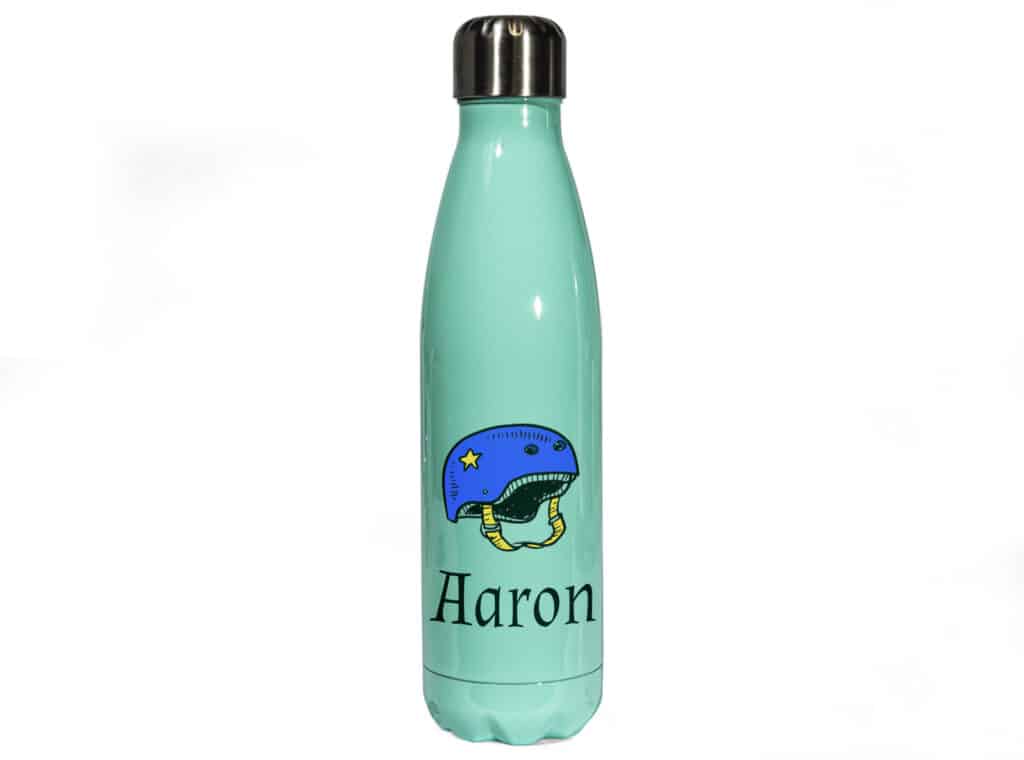 Green Personalised Metal Water Bottle