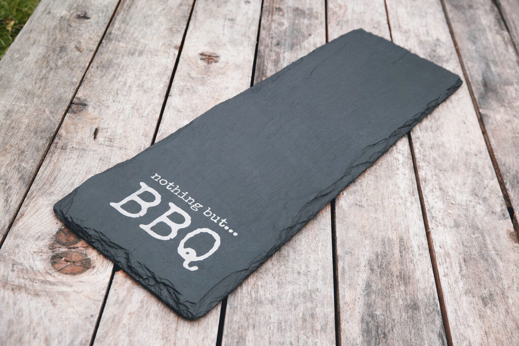 Top BBQ tips from Nothing but BBQ personalised Welsh Slate tray