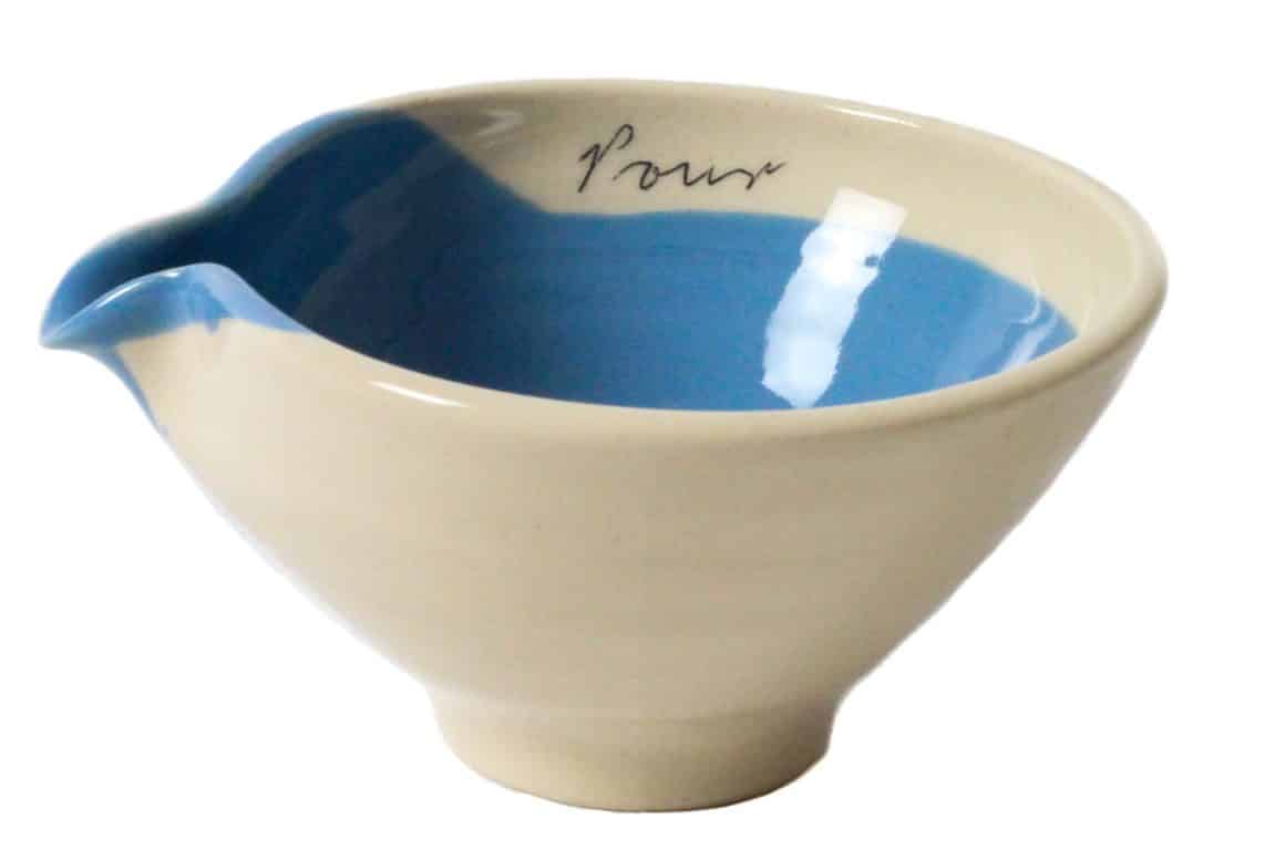 Ceramics from Alice Funge. This practical pour bowl is perfect for recipe and cooking prep.