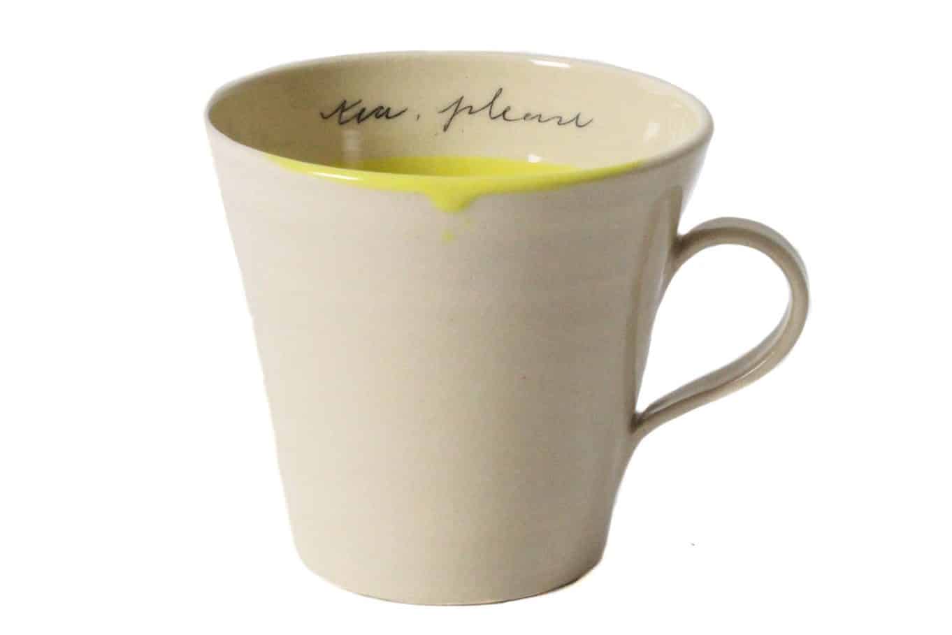 Large tea mug. Ceramics from Alice Funge. Exclusive design to Slate House.