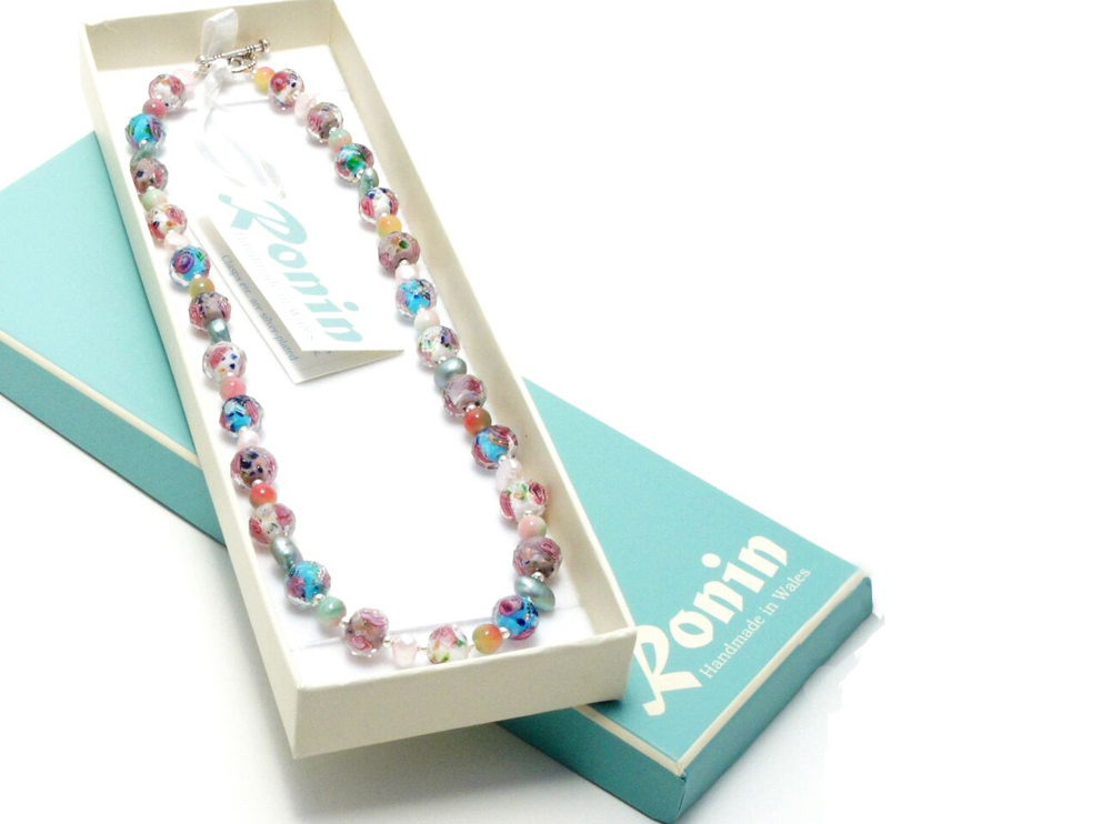 A multi-colour necklace which is perfect for a wedding gift