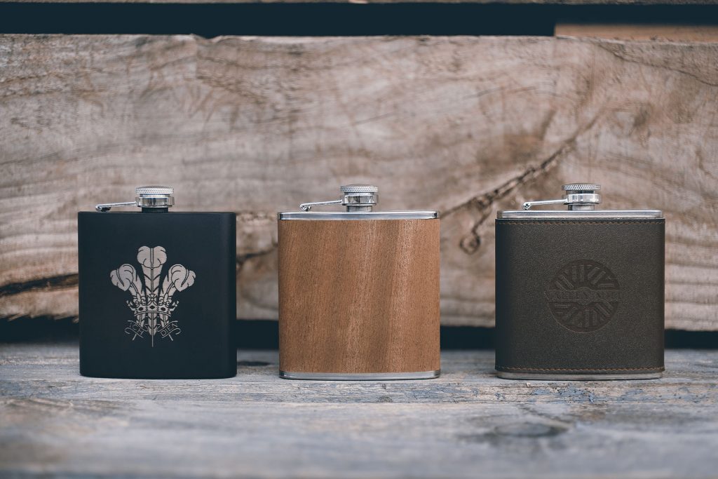 We stock a range of personalised hip flasks which can be given as gifts to groomsmen, Father of the Bride and more.