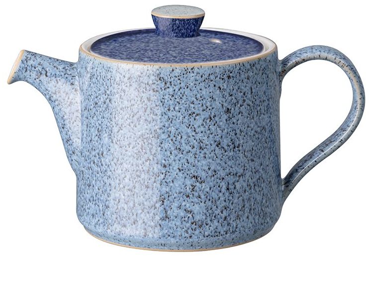 small blue teapot from Denb which holds two cups of tea