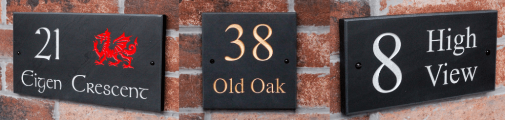 welsh slate house signs which suit classic and modern homes