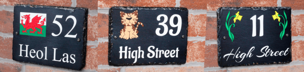 choose your perfect house sign with a printed slate house sign