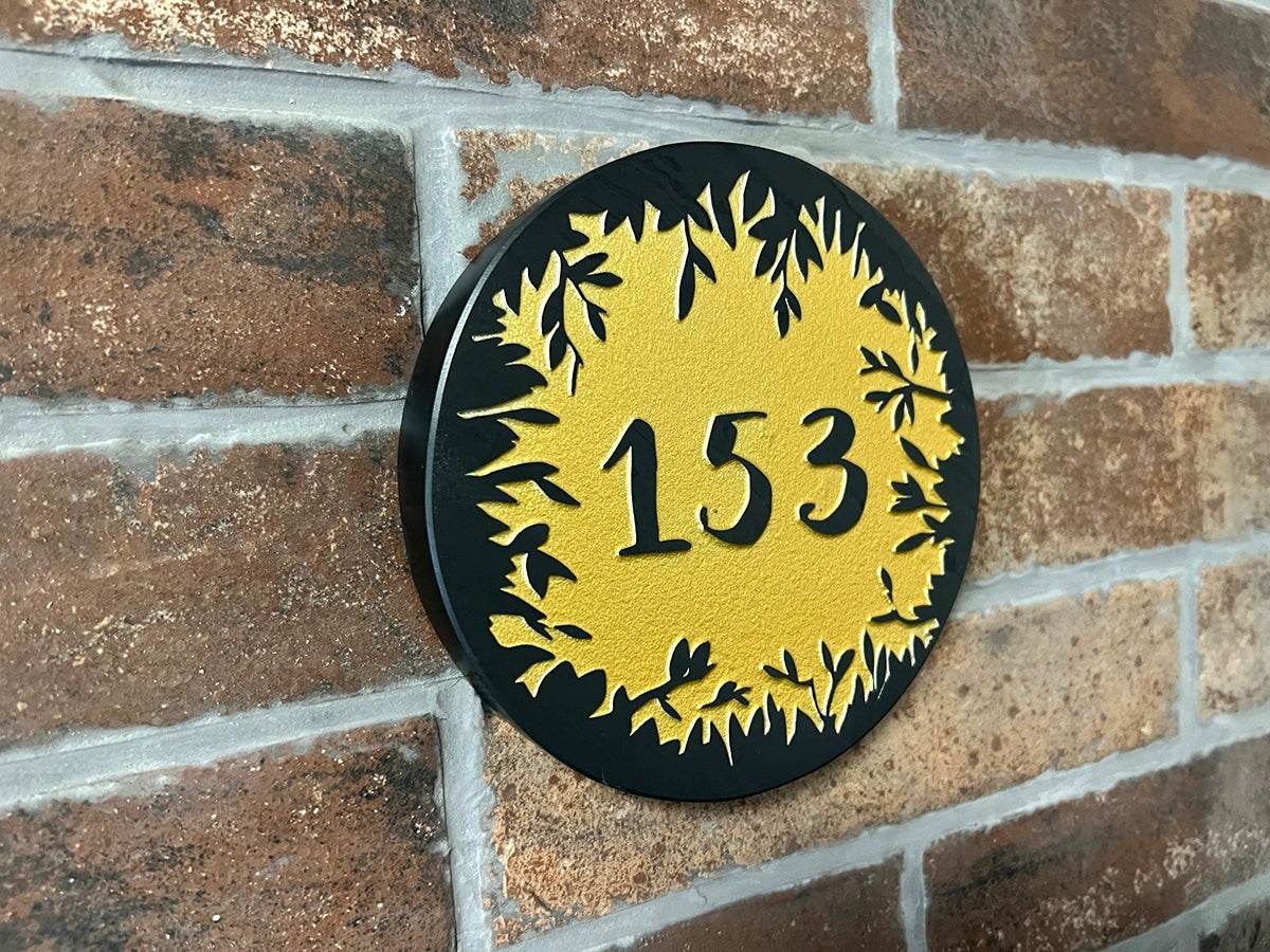 Round Welsh Slate House Signs