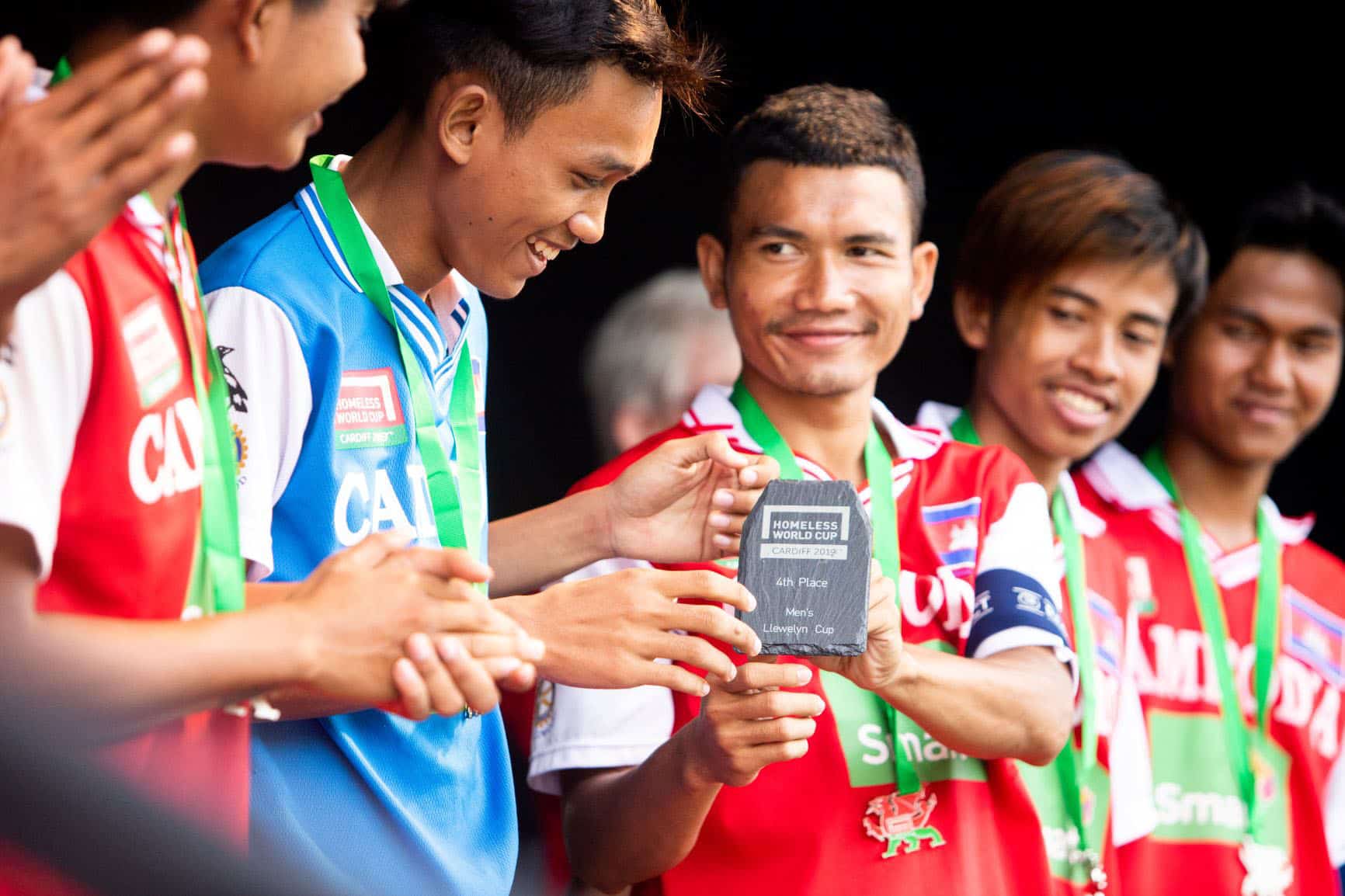 Homeless World Cup Welsh Slate Trophies