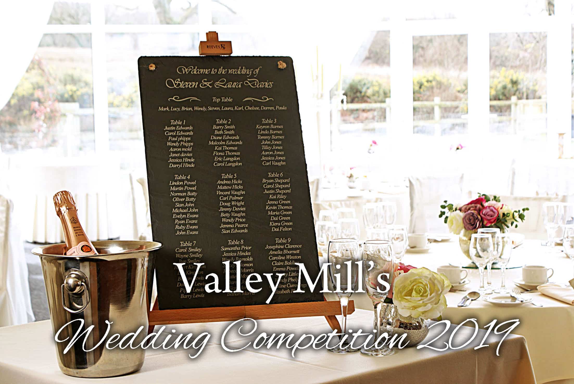 Slate House Welsh Slate Wedding Table Plan