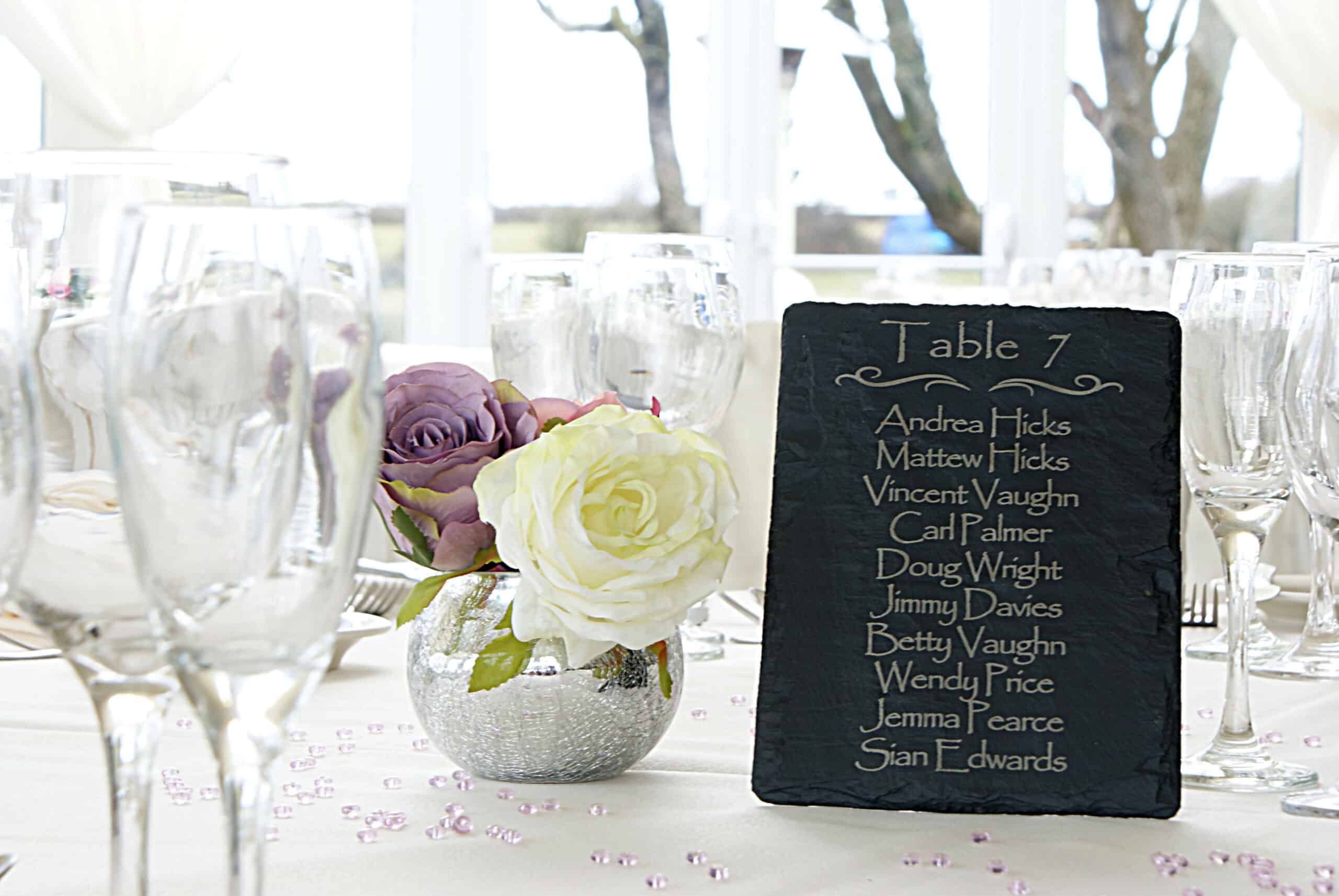 Welsh Slate Wedding Table Planner