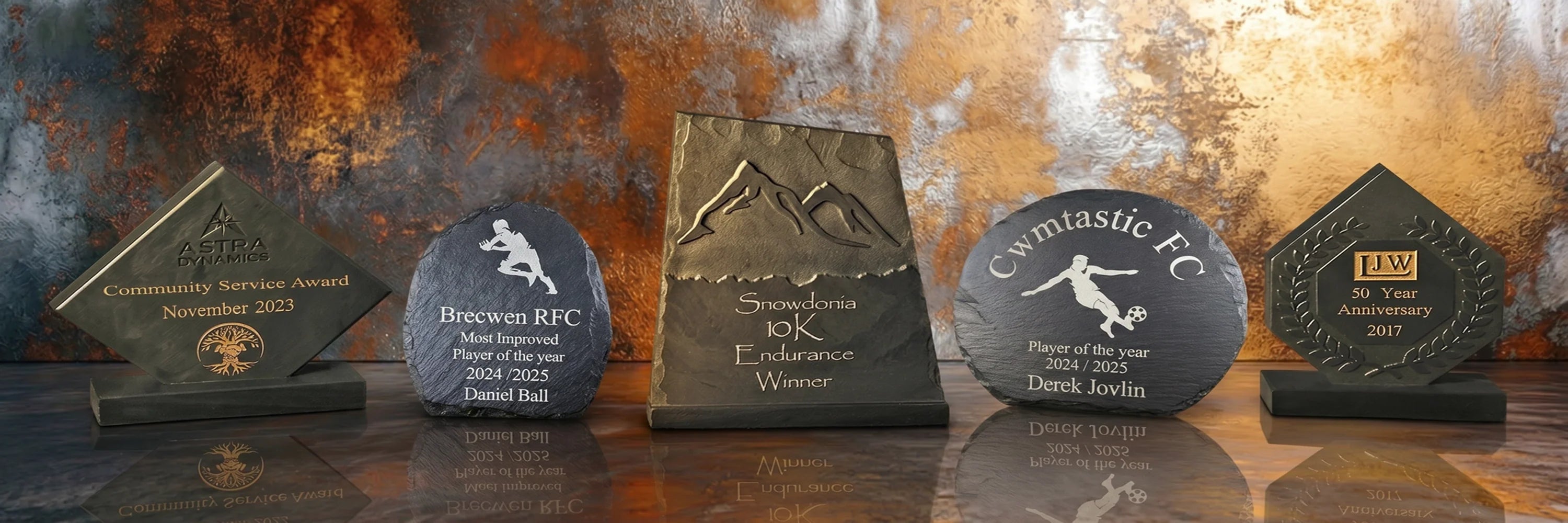 Slate Trophy for Sports Event, including Deep Engraved Wording.