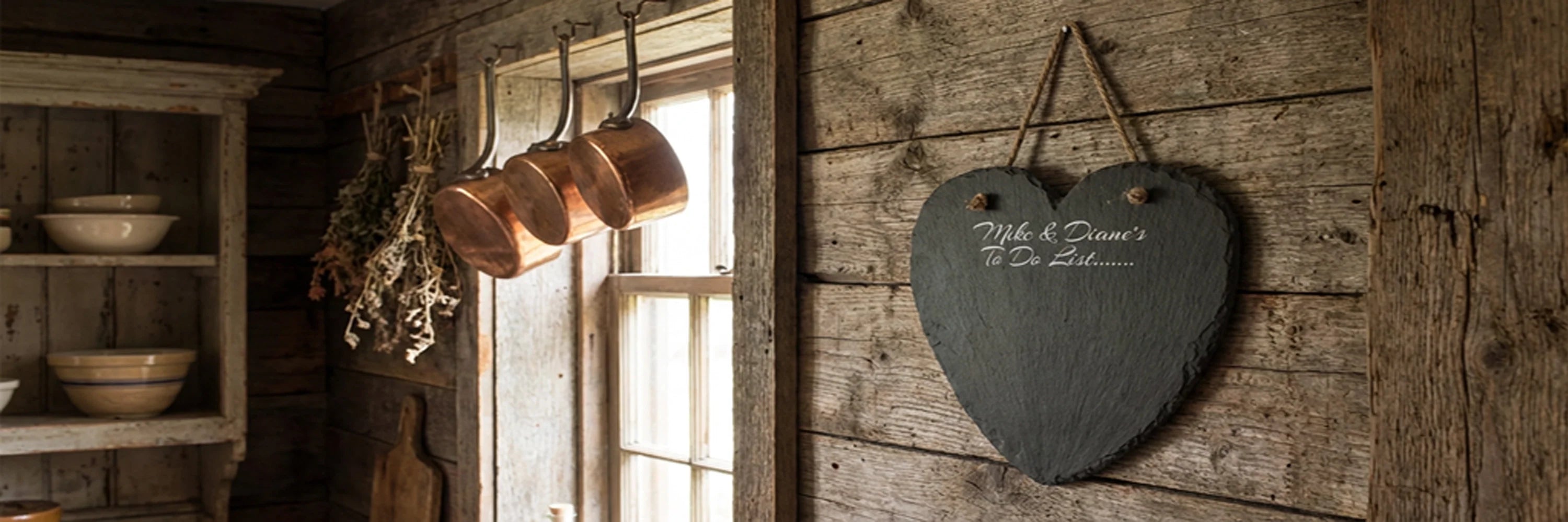 Heart Shaped Slate Personalised Chalk Board